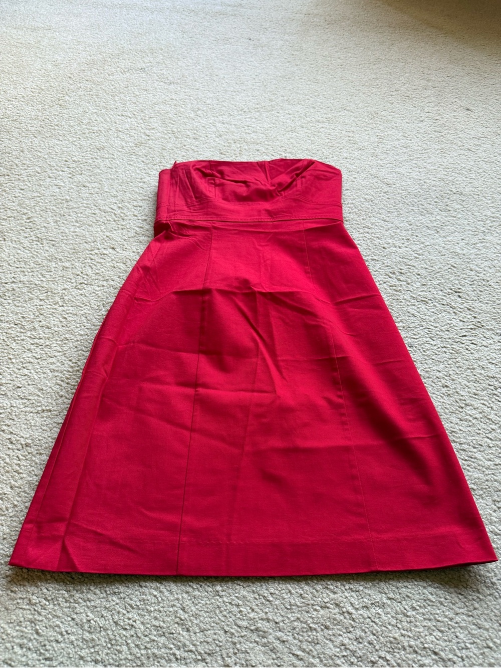United Colors Of Benetton Strapless A-Line Dress in Red